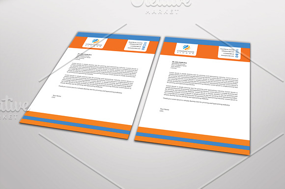 Orangian Letterhead Template in Stationery Templates - product preview 3