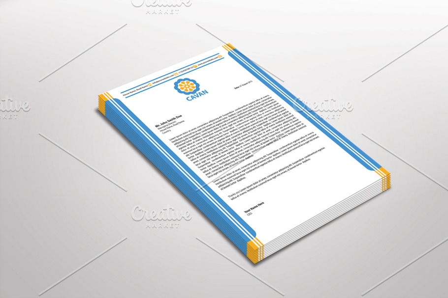 Cavan Letterhead Template in Stationery Templates - product preview 8