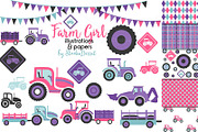 Farm Girl - Patterns & Illustrations