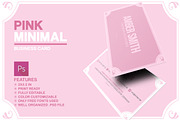 Pink Minimal Business Card