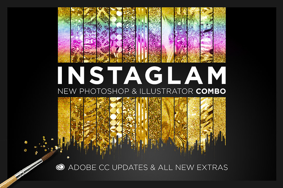 Gold Foil Textures + Styles Bundle in Photoshop Layer Styles - product preview 8