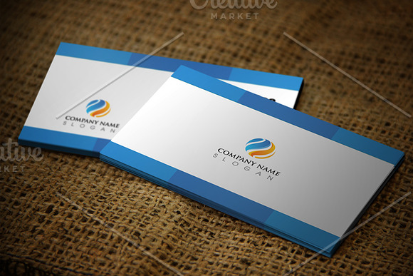 Simblu Corporate Business Card in Business Card Templates - product preview 3