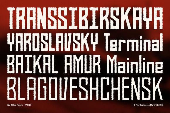 BAHN Pro Rough - FAMILY in Display Fonts - product preview 3