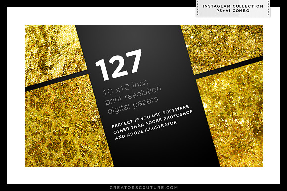 Gold Foil Textures + Styles Bundle in Photoshop Layer Styles - product preview 8