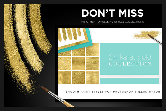 Gold Foil Textures + Styles Bundle in Photoshop Layer Styles - product preview 10