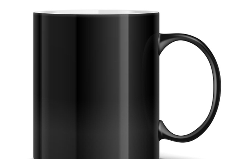Black mug on white