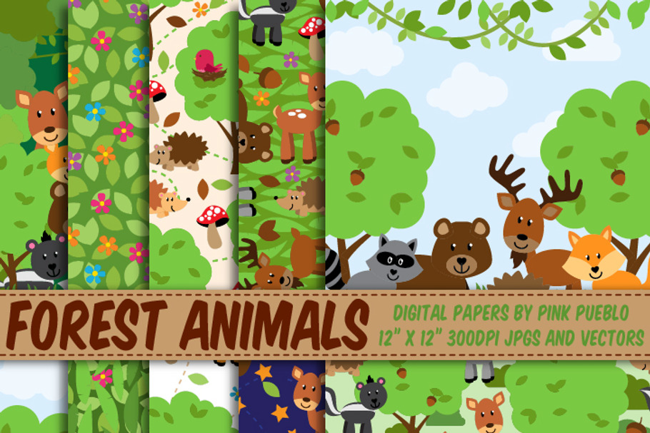Forest Animals Paper and Patterns