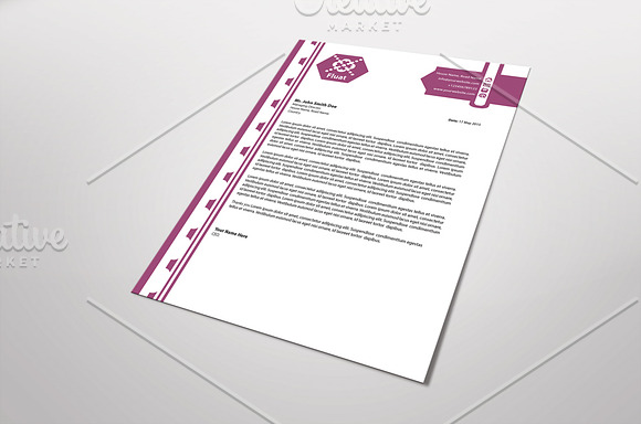 Fluat Letterhead Template in Stationery Templates - product preview 2