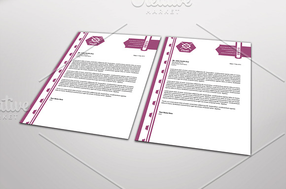 Fluat Letterhead Template in Stationery Templates - product preview 3