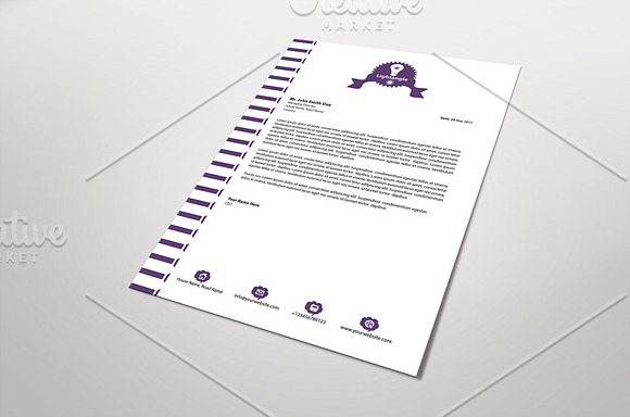 Lightangle Letterhead Template in Stationery Templates - product preview 2