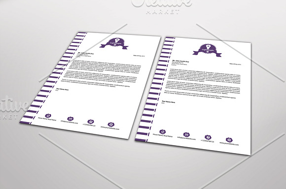 Lightangle Letterhead Template in Stationery Templates - product preview 3