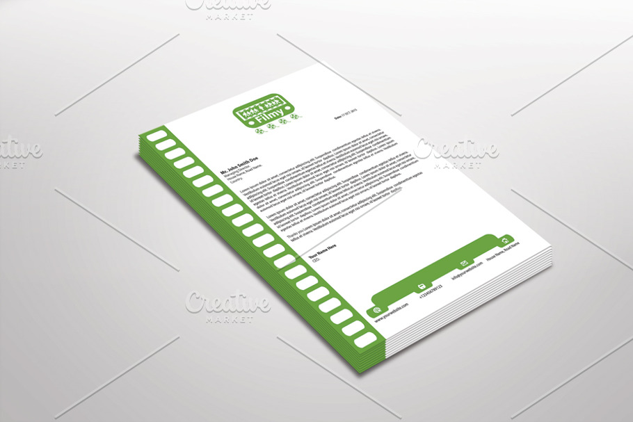 Filmy Letterhead Template in Stationery Templates - product preview 8