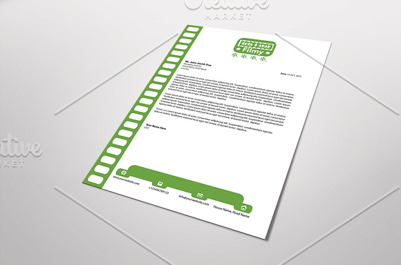 Filmy Letterhead Template in Stationery Templates - product preview 2