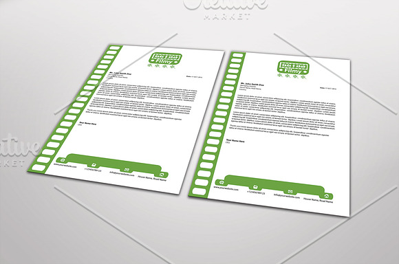 Filmy Letterhead Template in Stationery Templates - product preview 3