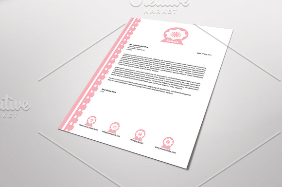 Fancia Letterhead Template in Stationery Templates - product preview 2
