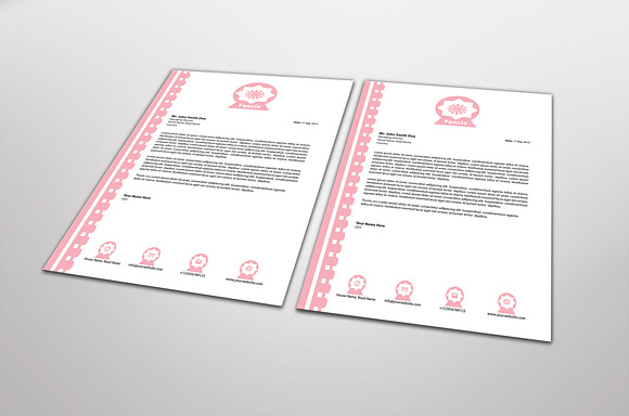 Fancia Letterhead Template in Stationery Templates - product preview 3