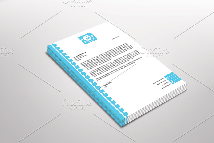 Dentala Letterhead Template in Stationery Templates - product preview 8