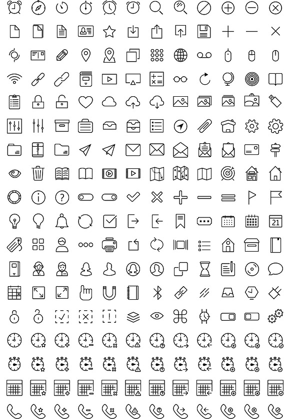 3000 iOS Vector Icons   ~70% OFF~ in Graphics - product preview 16