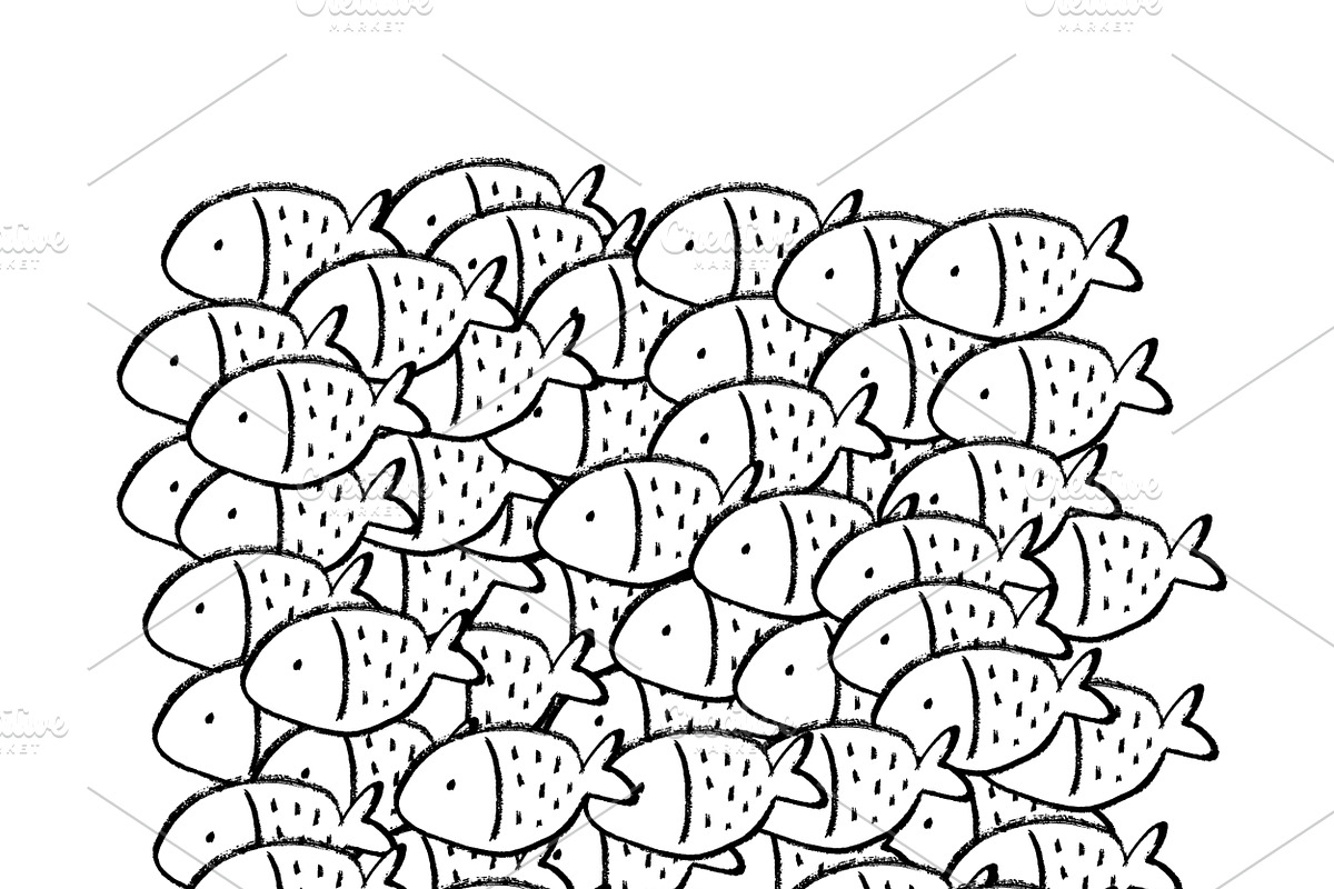 Group of fish pattern in Patterns - product preview 8