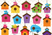 Cute Birdhouse Clipart and Vectors