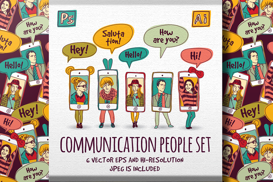 Communications vector people set in Illustrations - product preview 8