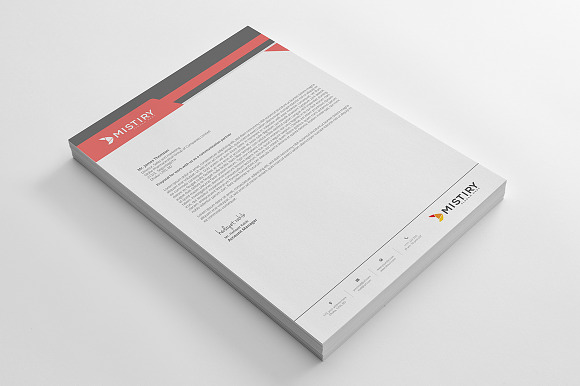 Letterhead Pad With Ms Word in Stationery Templates - product preview 1