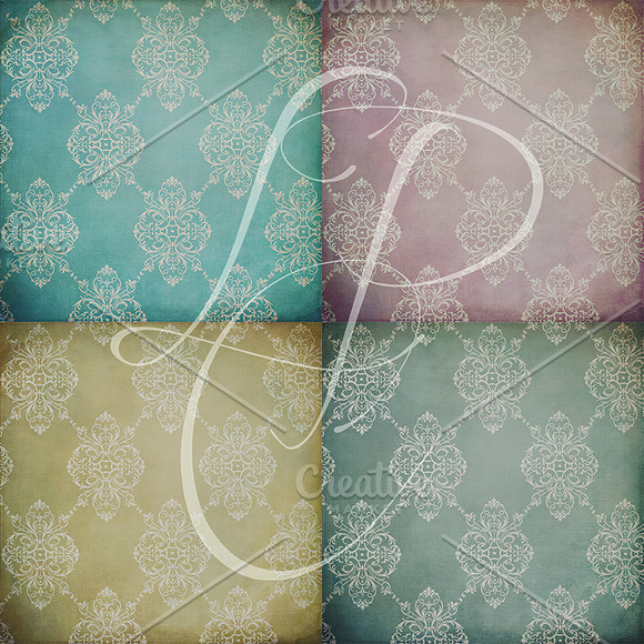 Jeweled Damask Background Textures in Textures - product preview 1