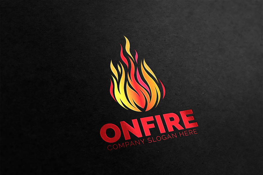 On Fire Logo in Logo Templates - product preview 8