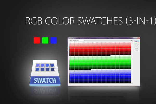 RGB color swatches (3-IN-1)