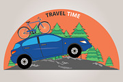 Travel Time. Vector illustration 