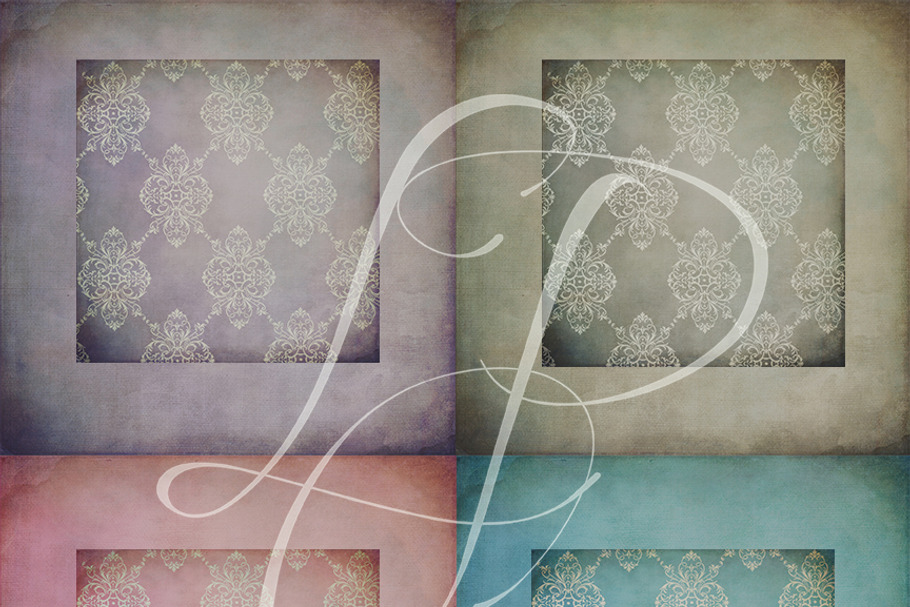 Jeweled Damask & Solids Backgrounds in Textures - product preview 8