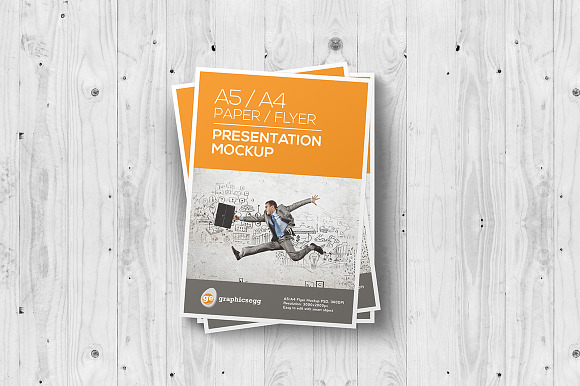 Flyer presentation mockup set in Print Mockups - product preview 1