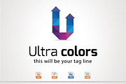 Ultra colors,U Letter Logo