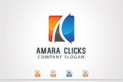 Amara-clicks,A Letter Logo