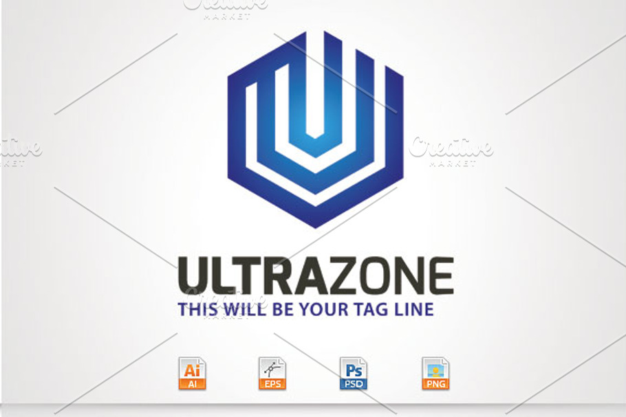 Ultra Zone,U Letter Logo in Logo Templates - product preview 8