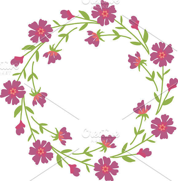 Set of scrapbook flowers in Graphics - product preview 1
