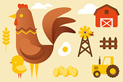Chicken and farm