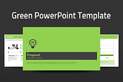 Green PowerPoint Template Strategy