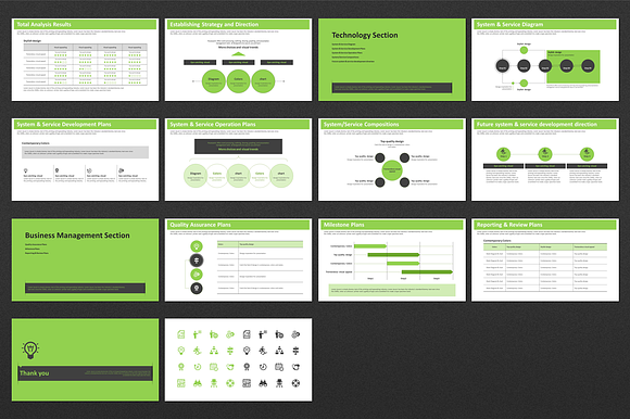 Green PowerPoint Template Strategy in PowerPoint Templates - product preview 2