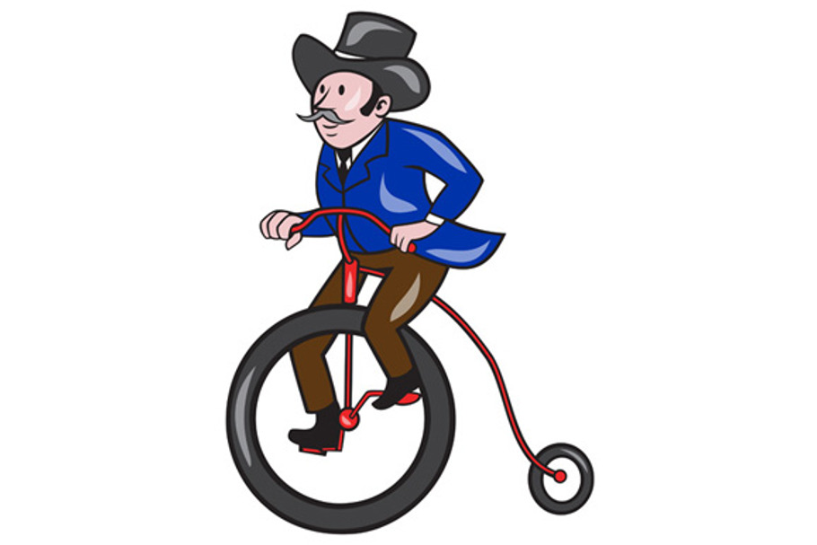 Gentleman Riding Penny-farthing
