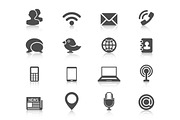 Communication Icons with Reflection