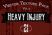 21 Vector Textures - "Heavy Injury"