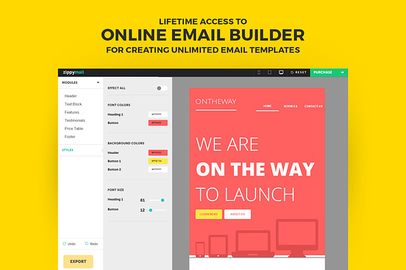 On the way-Email Newsletter Template in Mailchimp Templates - product preview 3