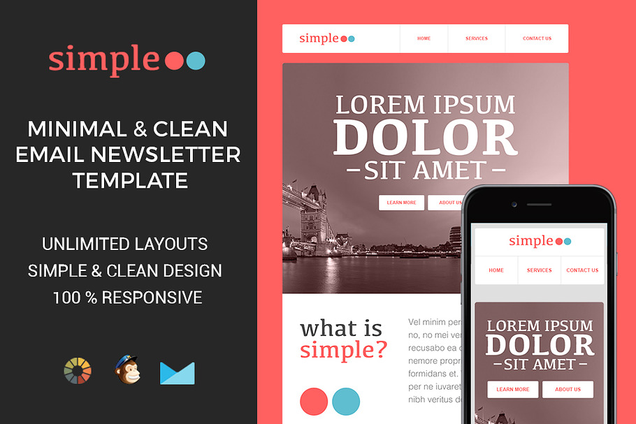 Simple - Responsive Email Template in Mailchimp Templates - product preview 8