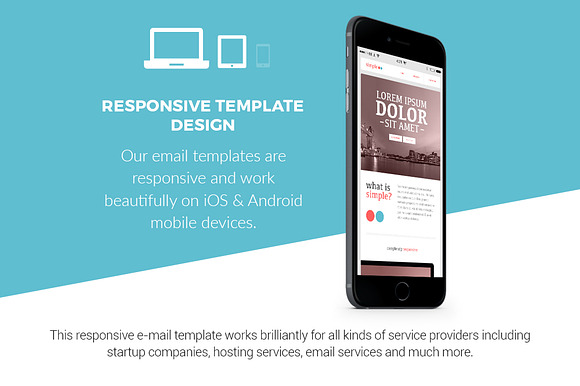 Simple - Responsive Email Template in Mailchimp Templates - product preview 1