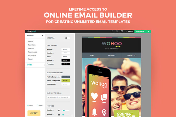 Wohoo – Newsletter HTML Template in Mailchimp Templates - product preview 3