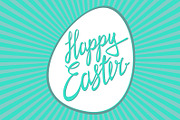 Happy Easter / Vector lettering egg
