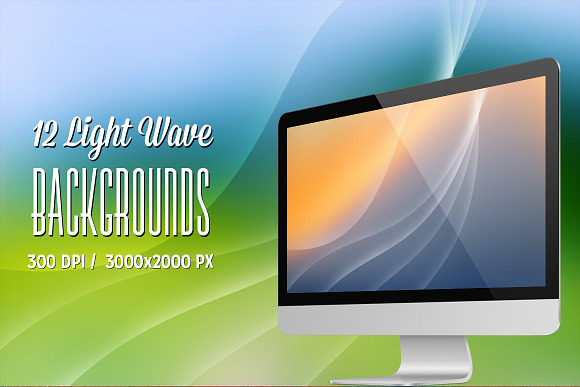 12 Light Wave Backgrounds in Textures - product preview 3