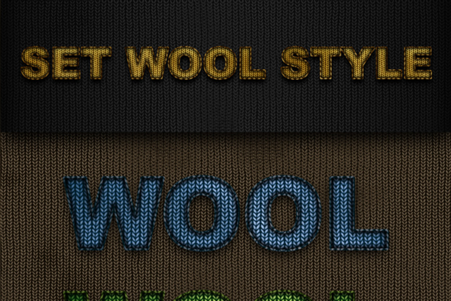 Set Wool Style in Photoshop Layer Styles - product preview 8