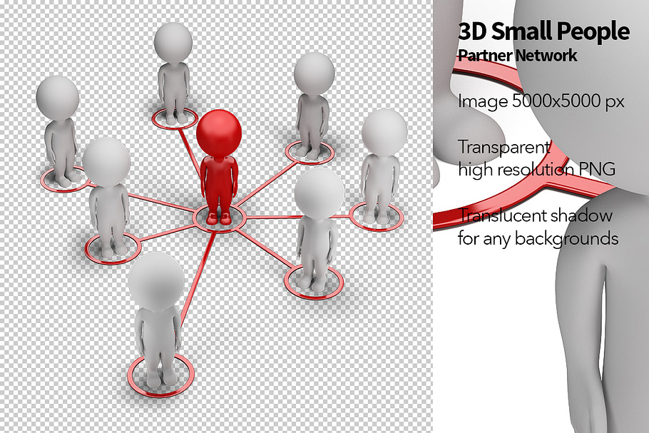 3D Small People - Partner Network in Illustrations - product preview 8
